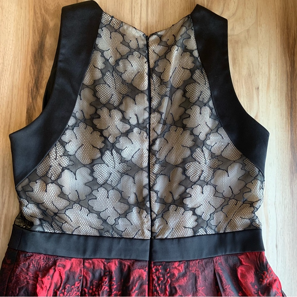 Carmen Marc Valvo Womens Dress Wedding Guest Sleeveless Floral Lace A-Line 12 XL - Picture 11 of 16